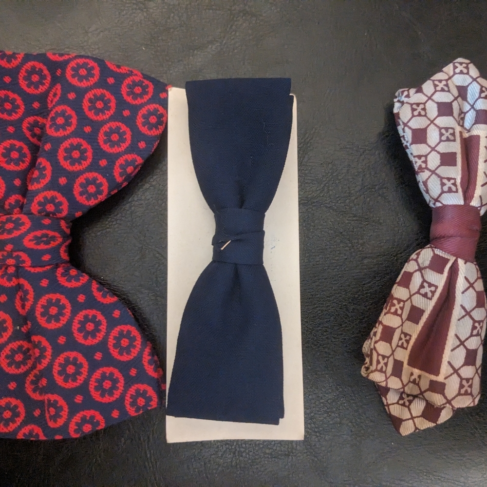 Vintage 1950s Clip on Bowtie Wembley Ormond Royal-Rust